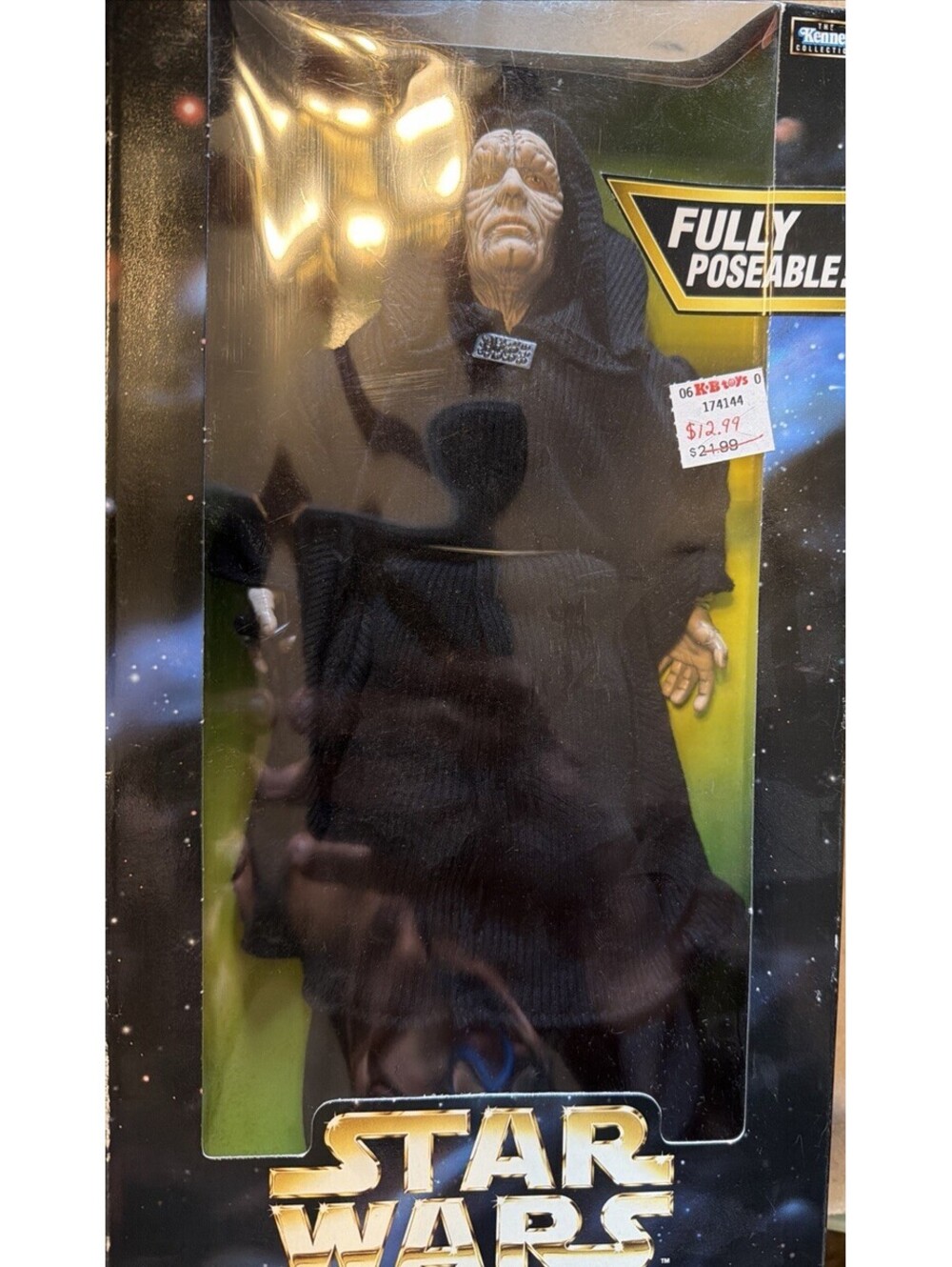 1998 Star Wars Emperor Palpatine 12" Inch Action Collection Figure Kenner Sealed
